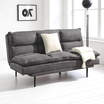 OAT Home Sennen Upholstered Click Clack Sofa Bed, Charcoal