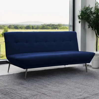 OAT Home Bodmin Upholstered Sofa Bed, Navy Blue