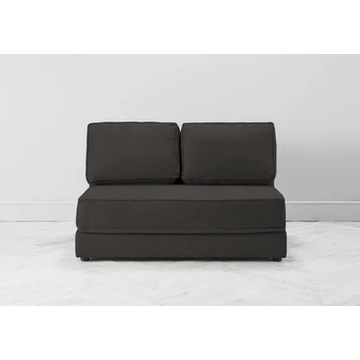 Perch and Parrow Dacre Two-Seater No Arms Sofa Bed in Mocha