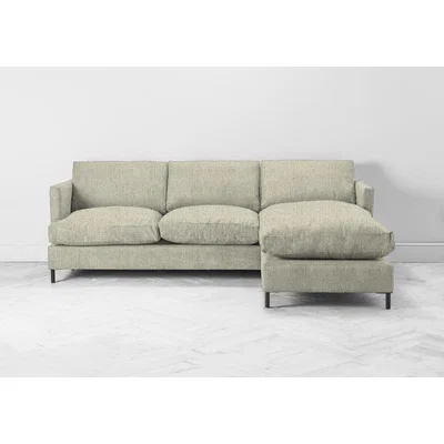 Perch and Parrow Justin Right Hand Chaise Sofa Bed in Oatmeal