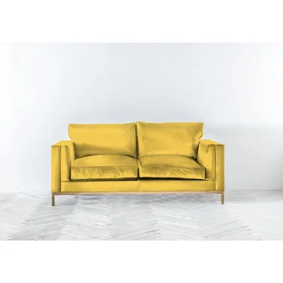 Perch and Parrow Jamie Three-Seater Sofa Bed in Summer Buttercup