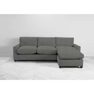 Perch and Parrow Mimi Right Hand Chaise Ottoman Sofa Bed in Platypus Bay
