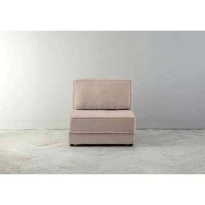Perch and Parrow Dacre Single No Arms Sofabed in Rose Petal