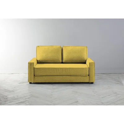 Perch and Parrow Dacre Two-Seater Sofabed in Summer Buttercup