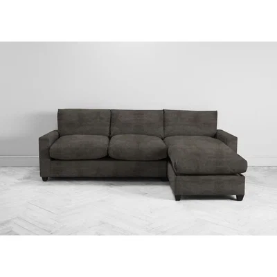 Perch and Parrow Mimi Right Hand Chaise Ottoman Sofa Bed in Chestnut