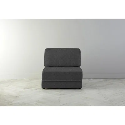 Perch and Parrow Dacre Single No Arms Sofabed in Crow Black