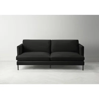 Perch and Parrow Justin Three-Seater Sofabed in Obsidian Black