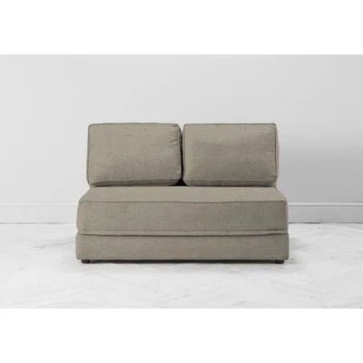 Perch and Parrow Dacre Two-Seater No Arms Sofa Bed in Welsh Flint