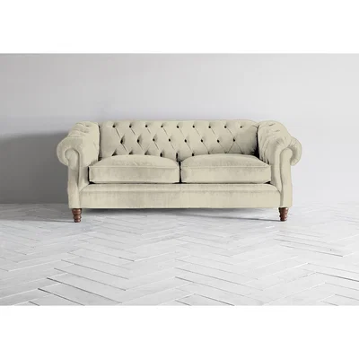 Perch and Parrow Algernon Three-Seater Sofa Bed in Chantilly Cream