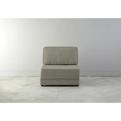 Perch and Parrow Dacre Single No Arms Sofabed in Diamond Dust
