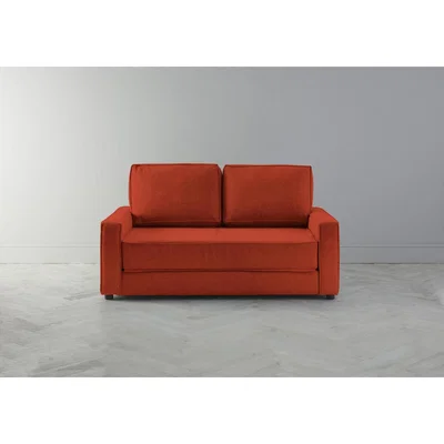 Perch and Parrow Dacre Three-Seater Sofabed in Marmalade Orange