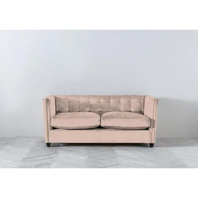Perch and Parrow Lia Three-Seater Sofa Bed in Rose Petal