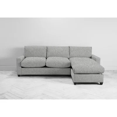 Perch and Parrow Mimi Right Hand Chaise Ottoman Sofa Bed in The Great White