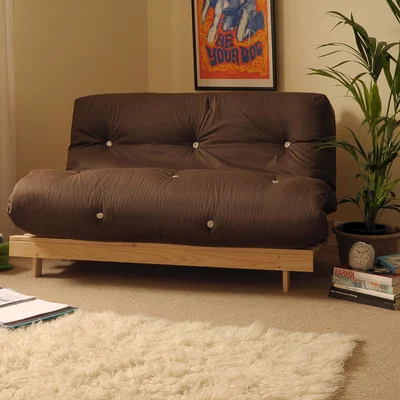 The Range Chocolate 4ft 2 Seater Wooden Luxury Futon Sofa Bed
