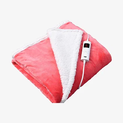 The Range Heated Throw Electric Fleece Over Blanket Sofa Bed Large - Dark Pink
