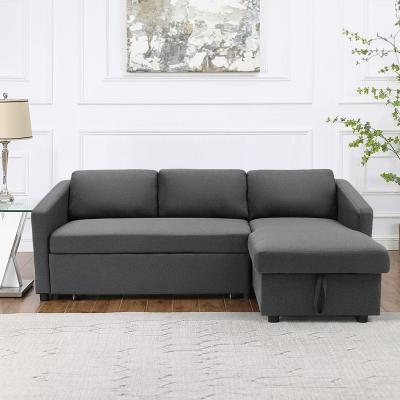 The Range 3-Seater Corner Sofa Bed with Storage - Dark Grey