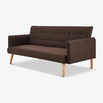 The Range Mario Linen Sofa Bed - Brown