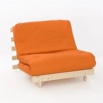 The Range Orange 2ft6 Premium Luxury Wooden Futon Sofa Bed