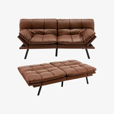 The Range Memory Foam Sleeper Couch Futon Sofa Bed - Brown