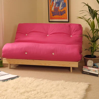The Range Hot Pink Double 4ft6 Luxury Futon Sofa Bed