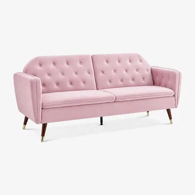 The Range Victoria Velvet Sofa Bed - Pink
