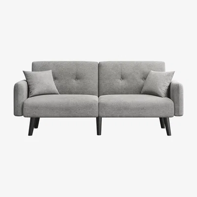 The Range 3 Seater Sofa Bed Adjustable Backrest with 2 Pillows - Grey