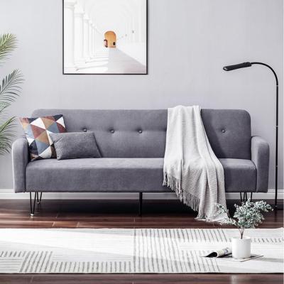 The Range Modern Linen Upholstered Sofa Bed Convertible 3-Seater Sleeper Sofa - Grey