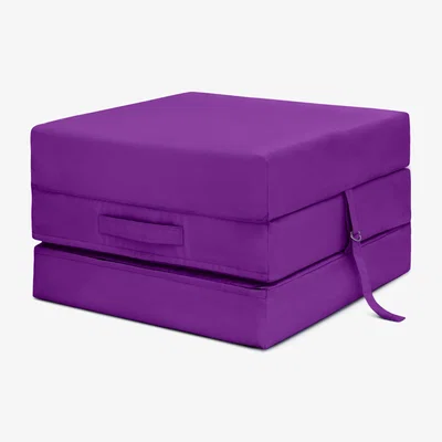 The Range Single Tri Folding Z Bed Mattress with Carry Handle - Purple