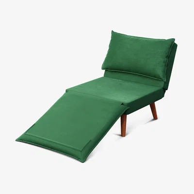 The Range Single Convertible Sofa Bed Chair - Green