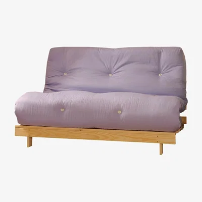 The Range Lilac 4ft Premium Luxury Wooden Futon Sofa Bed
