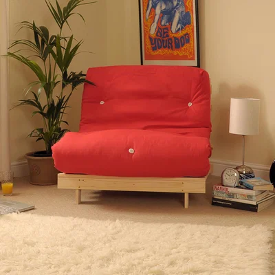 The Range Red 2ft6 Luxury Futon Sofa Bed