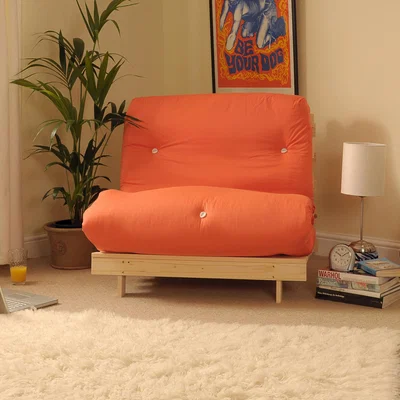The Range Orange 2ft6 Luxury Futon Sofa Bed