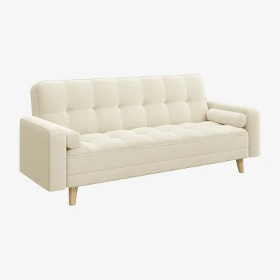 The Range Yaheetech Modern Velvet Upholstered Convertible Sofa Bed