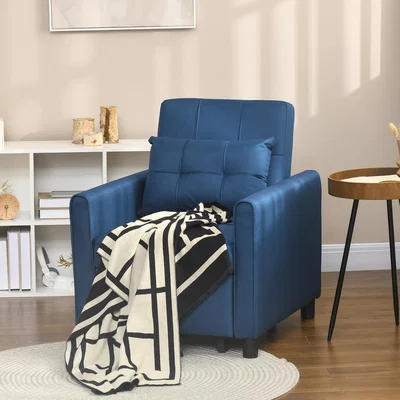 The Range Folding Chair Bed Pull Out Bed with Adjustable Backrest - Blue