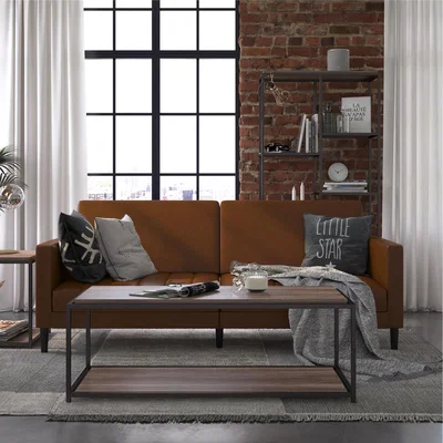 The Range QE Liam Sofa Bed - Camle Faux Leather