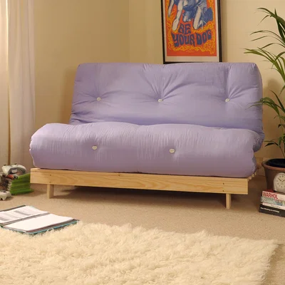 The Range Lilac Premium Luxury Wooden Futon Sofa Bed Double - Lilac