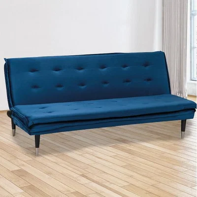 The Range Hadley Velvet Sofa Bed - Navy