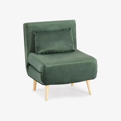 The Range Harry Velvet Single Futon Sofa Bed - Green Velvet