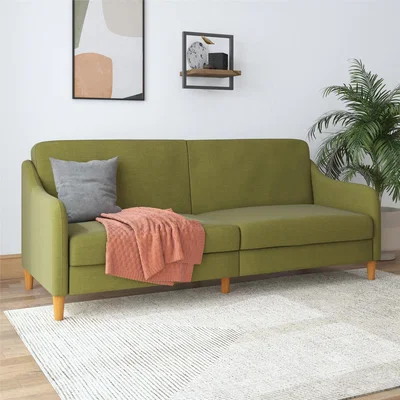 The Range Jasper Coil Sofa Bed - Green Linen