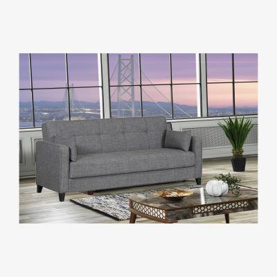 The Range Kanz Linen Sofa Bed 3 Seater with Storage - Grey