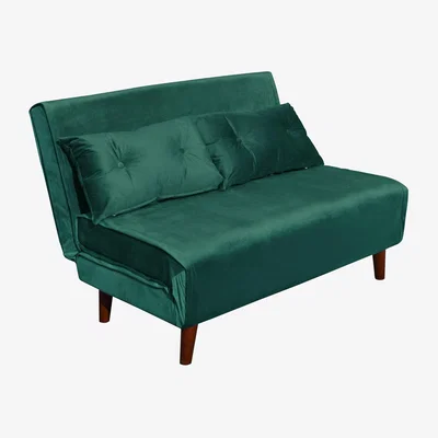 The Range Double Sofa Bed Foldable Portable Pillow Lounge Couch Living Room Furniture - Green