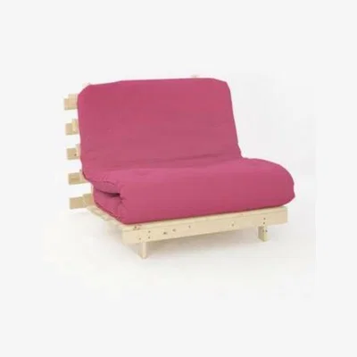 The Range Hot Pink 3ft Premium Luxury Wooden Futon Sofa Bed