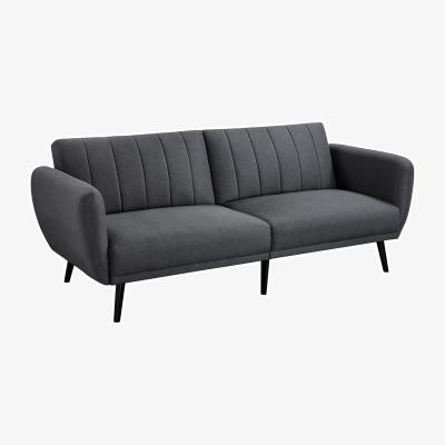 The Range Convertible Futon Sofa Bed with Wooden Legs - Grey