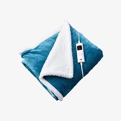 The Range Heated Throw Electric Fleece Over Blanket Sofa Bed Large - Light Blue