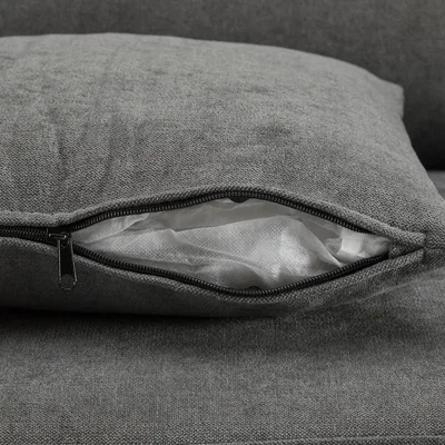 The Range 3 Seater L-Shaped Corner Sofa Bed with Pull-Out Section, Dark Grey - Dark Grey