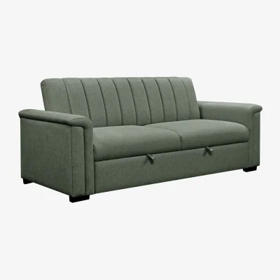 The Range Charlotte 3 Seater Sofa Bed Moss Green Fabric - Moss green