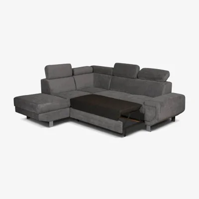 The Range Artic corner sofa Storage Sofa Bed in Grey - Grey