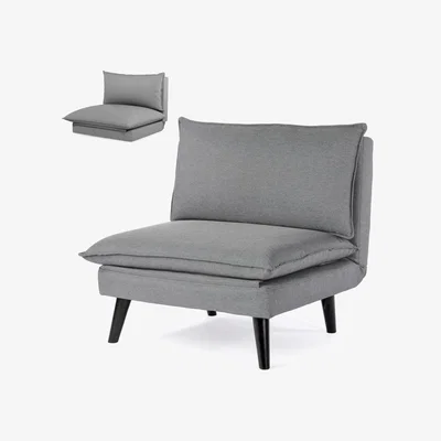 The Range 6 in 1 Adjustable Small Convertible Sofa Chair - Grey