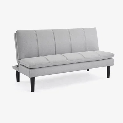 The Range Max 3 Seater Fabric Woven Fabric Double Stitch Sofa Bed - Light Grey