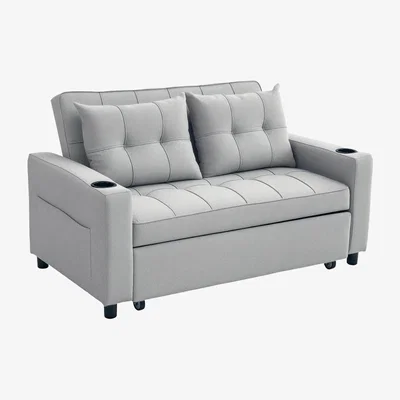 The Range Two-Seater Pull Out Sofa Bed  - Grey